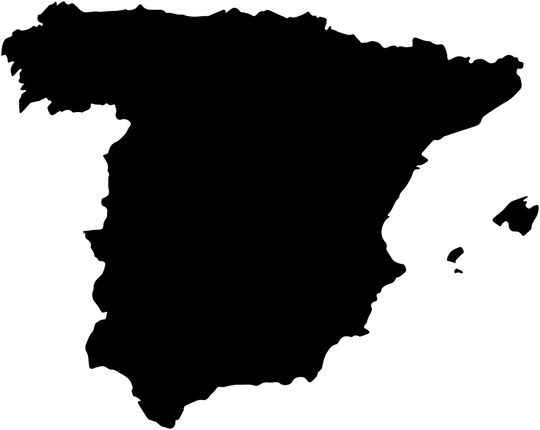 Silueta mapa de España